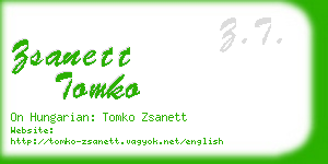 zsanett tomko business card
